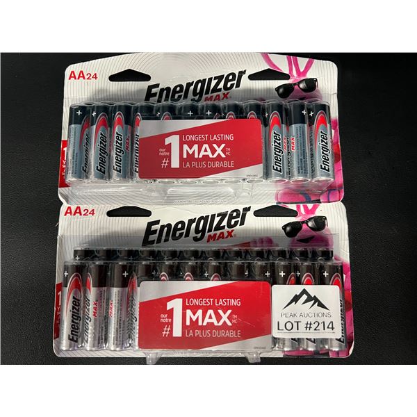 *NEW* Lot of 2 Energizer AA Batteries (24 per pack!)