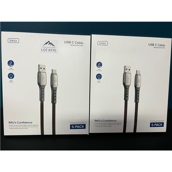 *NEW* Lot of 2 Packs of USB-C Cables (5PCS Per Pack)