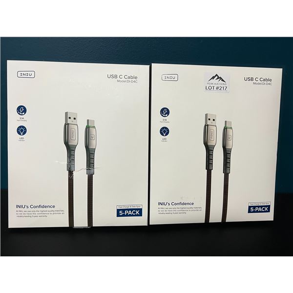 *NEW* Lot of 2 Packs of USB-C Cables (5PCS Per Pack)