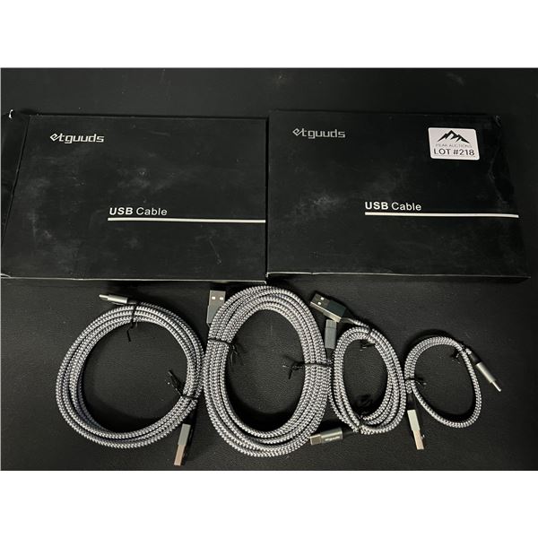 *NEW* Lot of 2 Boxes USB-C Braided Cables (4pcs per box)