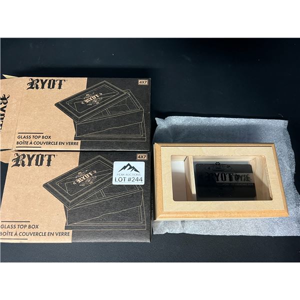*NEW* Lot of 2 RYOT Glass Top Boxes for Herb Collecting/Smokables
