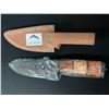 Image 1 : *NEW* Lot of 1 Damascus Steel Hunting Knife w/ Sheath