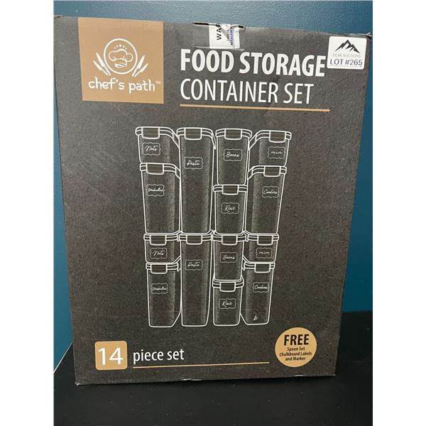*NEW* Lot of 1 Chef's Path Food Storage Container Set (14PCS)