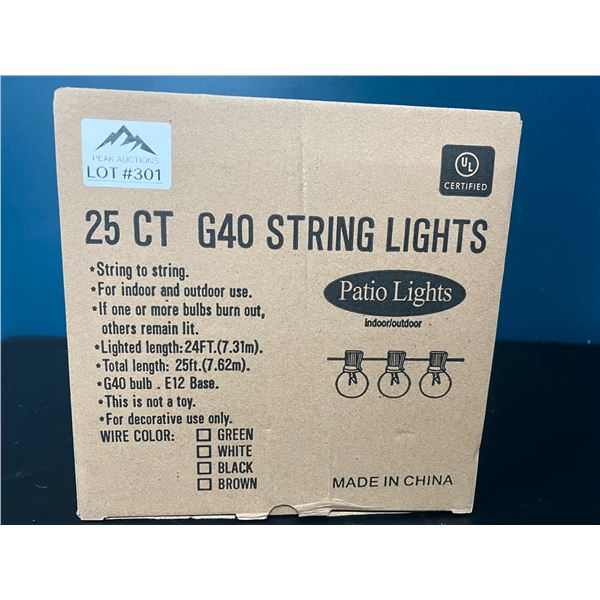 *NEW* Lot of 1 Patio Globe String Lights (24FT Length)