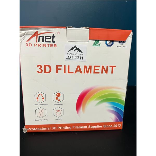*NEW* Lot of 1 PLA Filament for 3D Printers (White)