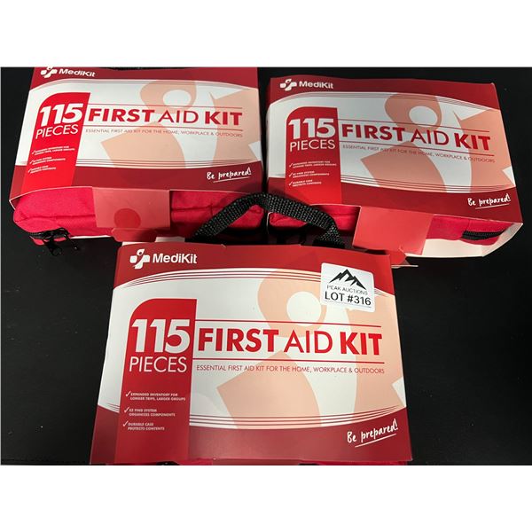 *NEW* Lot of 3 First Aid Kits (115pcs)