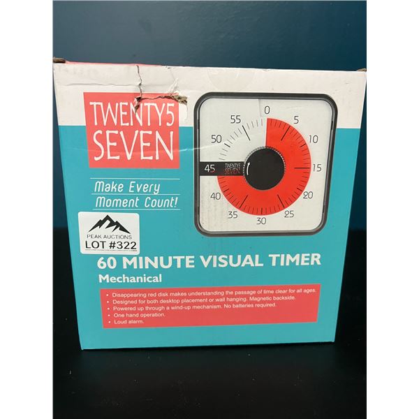 *NEW* Lot of 1 Mechanical 60 Minute Visual Timer