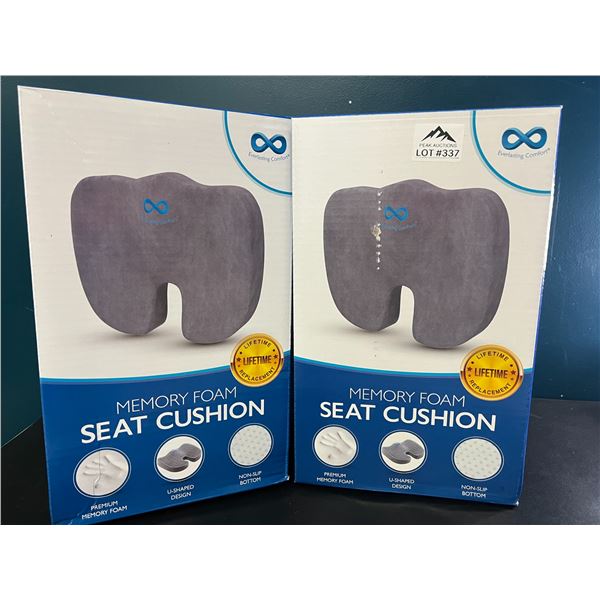 *NEW* Lot of 2 EverlastingComfort Memory Foam Seat Cushions