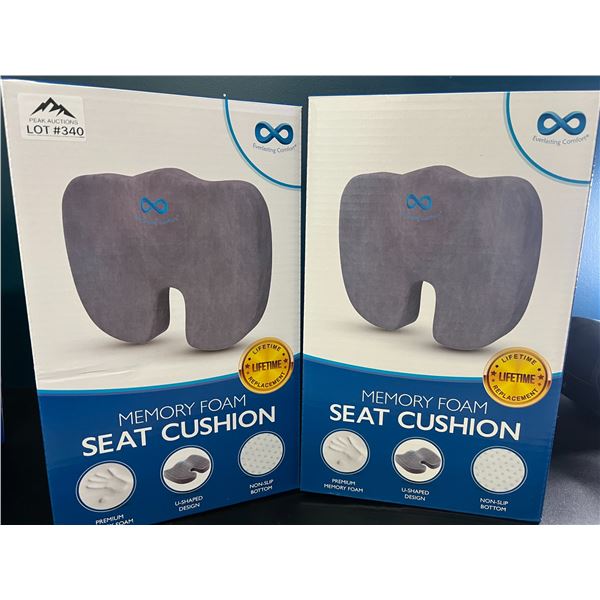 *NEW* Lot of 2 EverlastingComfort Memory Foam Seat Cushions