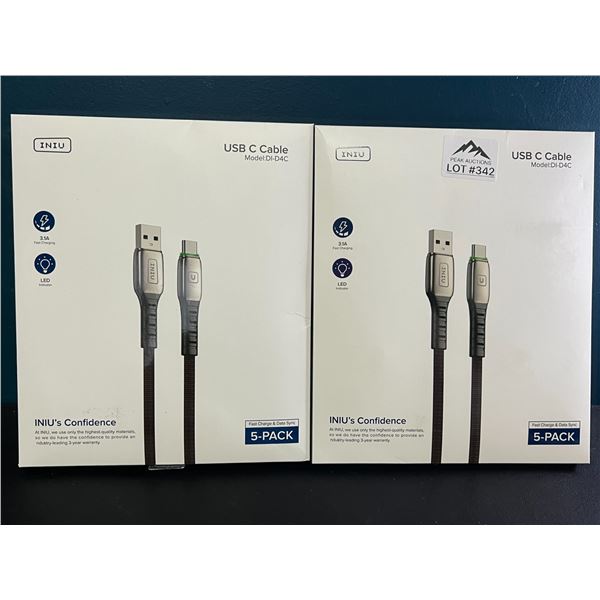 *NEW* Lot of 2 Packs of USB-C Cables (5PCS Per Pack)