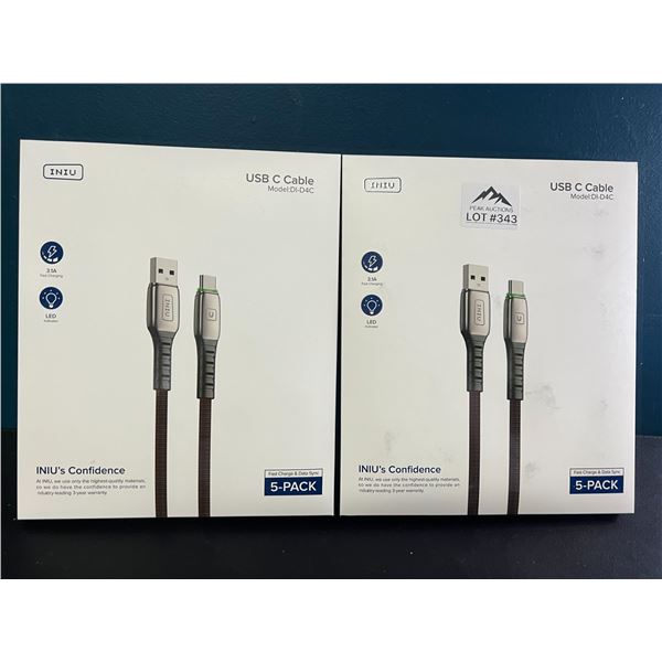 *NEW* Lot of 2 Packs of USB-C Cables (5PCS Per Pack)