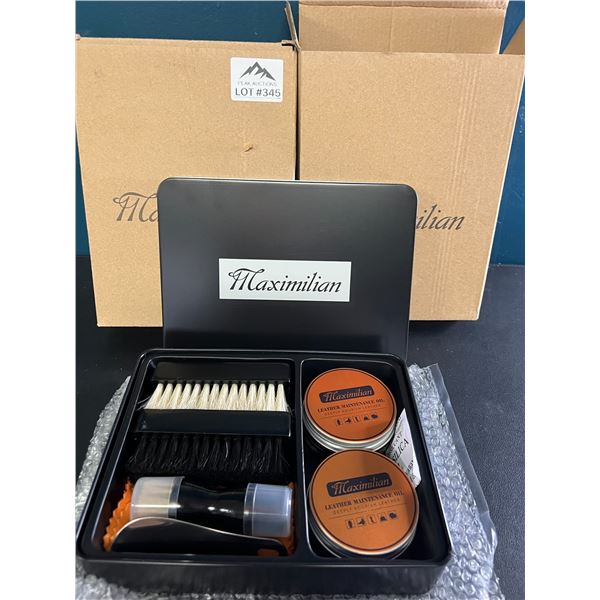 *NEW* Lot of 2 Maximilian Leather Shoe Polish/Cleaning Kits