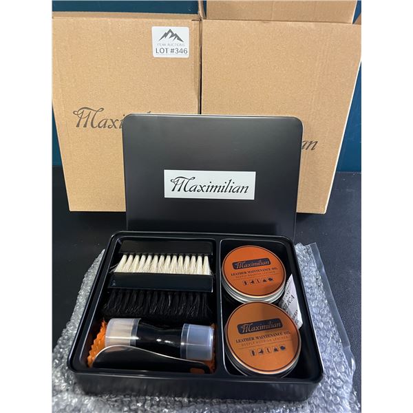 *NEW* Lot of 2 Maximilian Leather Shoe Polish/Cleaning Kits