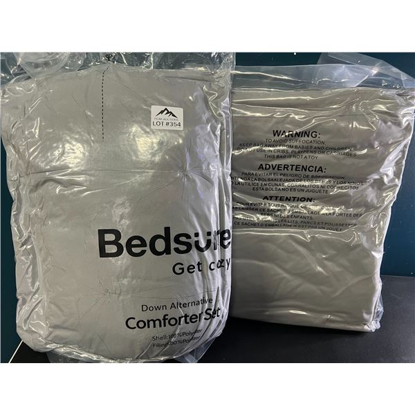*NEW* Lot of 2 Bedsure Comforter Sets (Grey)