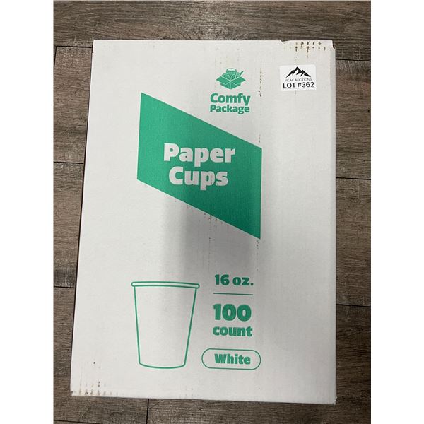 *NEW* Lot of 1 Box Paper Cups (100count) - White