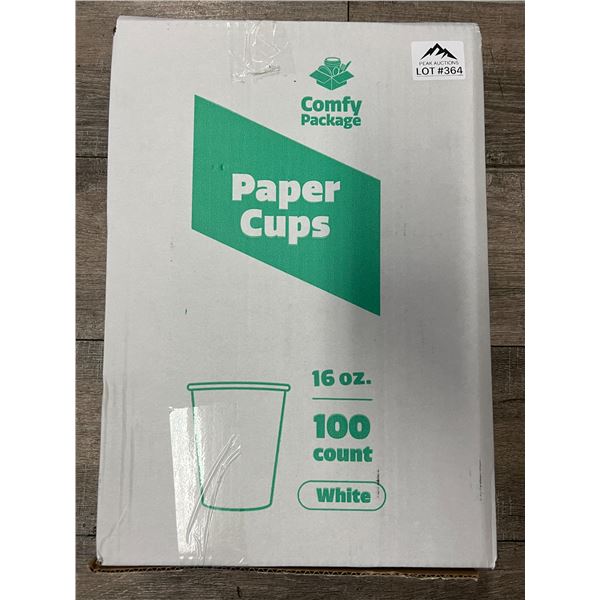*NEW* Lot of 1 Box Paper Cups (100count) - White
