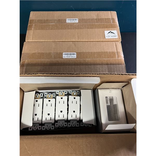 *NEW* Lot of 3 Boxes of Wall Outlets & Plates (10pcs per box)