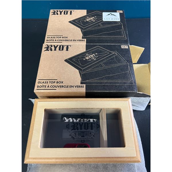 *NEW* Lot of 2 RYOT Glass Top Boxes for Herb Collecting/Smokables