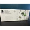Image 2 : *NEW* Lot of 1 Umbra Triflora 3 Hanging Planter Pots & Rod Set
