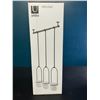 Image 3 : *NEW* Lot of 1 Umbra Triflora 3 Hanging Planter Pots & Rod Set