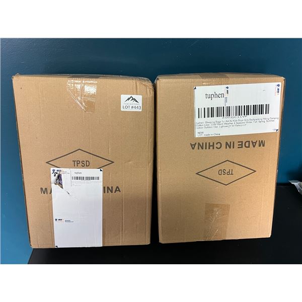 *NEW* Lot of 2 Tuphen All-Season Sleeping Bags for Adults (Purple)