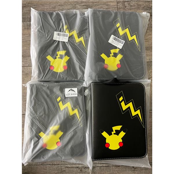 *NEW* Lot of 4 Pokemon Leather 4-Pocket Card Binders
