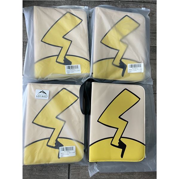 *NEW* Lot of 4 Pokemon Leather 4-Pocket Card Binders