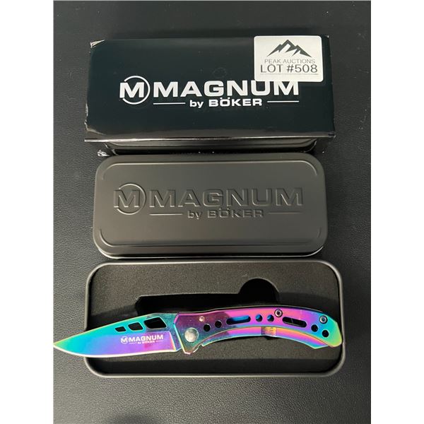 *NEW* Lot of 1 Boker Magnum Rainbow 3 Pocket Knife