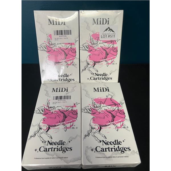 *NEW* Lot of 4 Midi Tattoo Disposable Cartridges/Needles for Tattooing