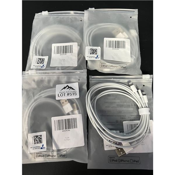 *NEW* Lot of 4 Packs iPhone/Lightning Chargers (3pcs per pack)