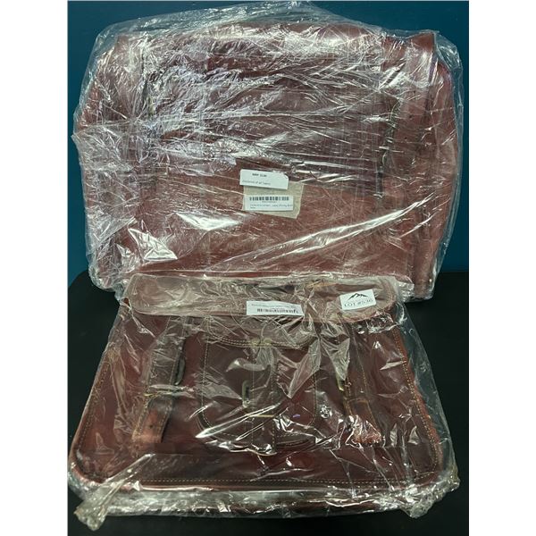 *NEW* Lot of 2 Leather Messenger/Laptop & Book Satchel Bags