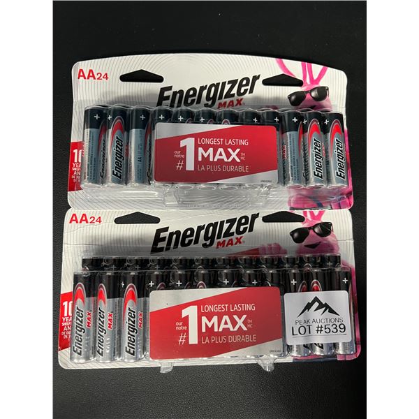*NEW* Lot of 2 Energizer AA Batteries (24 per pack!)
