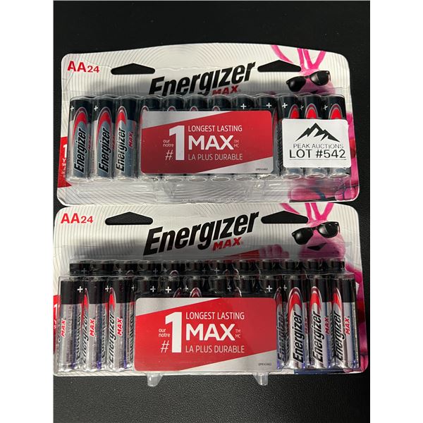 *NEW* Lot of 2 Energizer AA Batteries (24 per pack!)