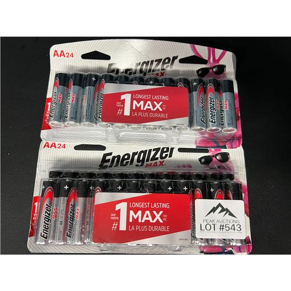 *NEW* Lot of 2 Energizer AA Batteries (24 per pack!)