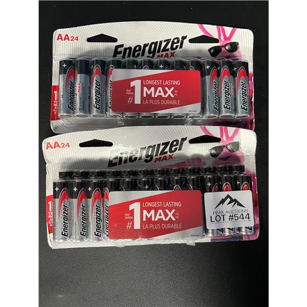 *NEW* Lot of 2 Energizer AA Batteries (24 per pack!)