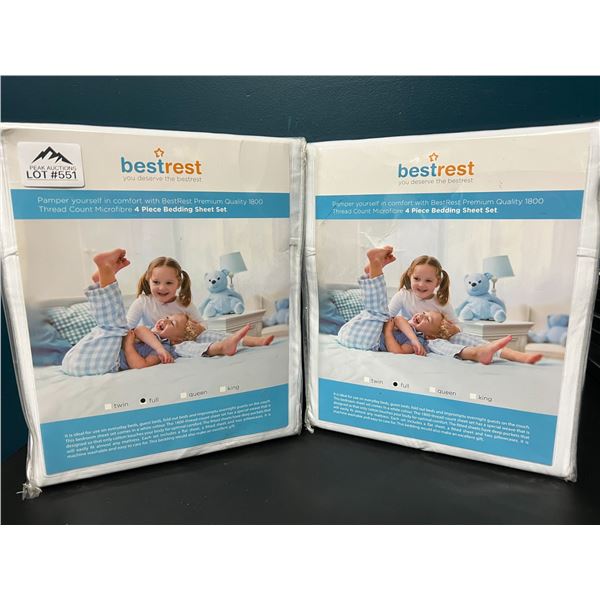 *NEW* Lot of 2 BestRest 4pc Bedding Sheet Sets (Full Size)