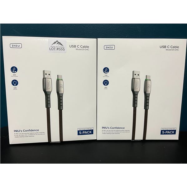*NEW* Lot of 2 Packs of USB-C Cables (5PCS Per Pack)