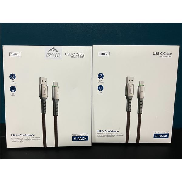 *NEW* Lot of 2 Packs of USB-C Cables (5PCS Per Pack)
