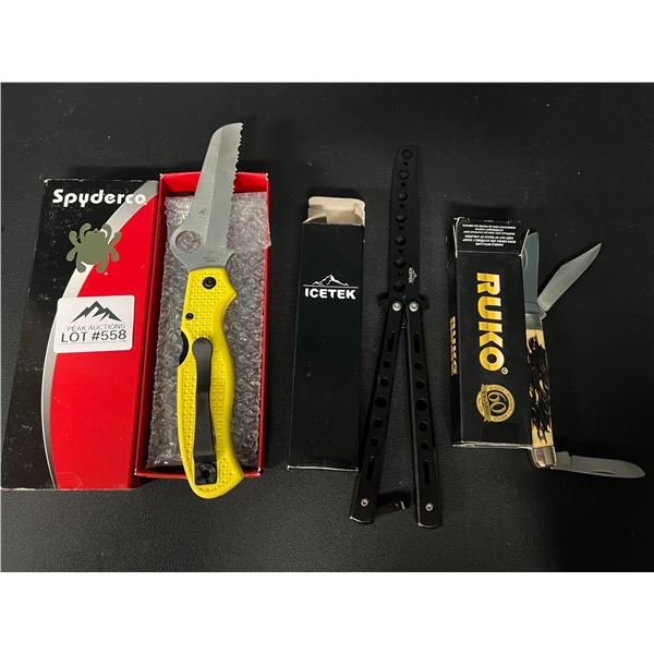 *NEW* Lot of 3 Pocket Knives (Assorted)