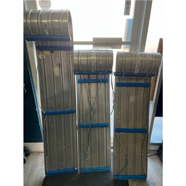 *USED* Lot of 3 Metal Sleds