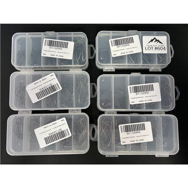 *NEW* Lot of 6 Boxes of Fishing Hooks