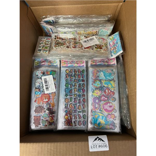 *NEW* Lot of 18 Multi-Packs of Assorted 3D Puffy Stickers