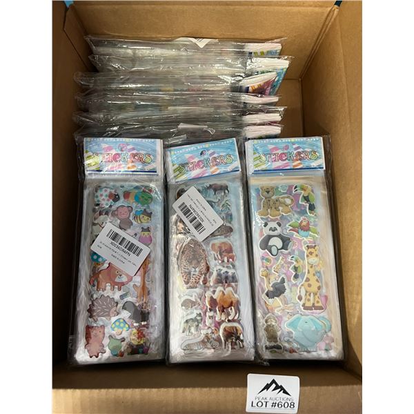 *NEW* Lot of 18 Multi-Packs of Assorted 3D Puffy Stickers