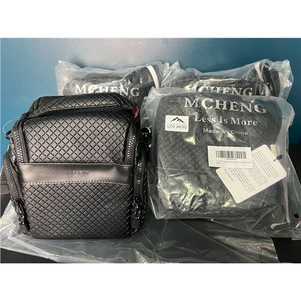 *NEW* Lot of 4 Leather Camera Shoulder Carrying Bags w/ Handle