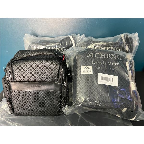 *NEW* Lot of 4 Leather Camera Shoulder Carrying Bags w/ Handle