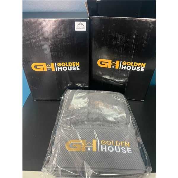 *NEW* Lot of 2 Goldenhouse Bath Towel Sets (Grey - 6pcs)
