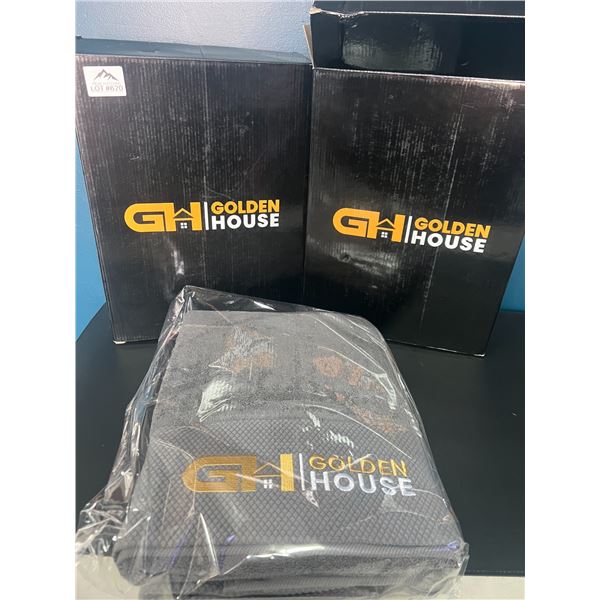 *NEW* Lot of 2 Goldenhouse Bath Towel Sets (Grey - 6pcs)