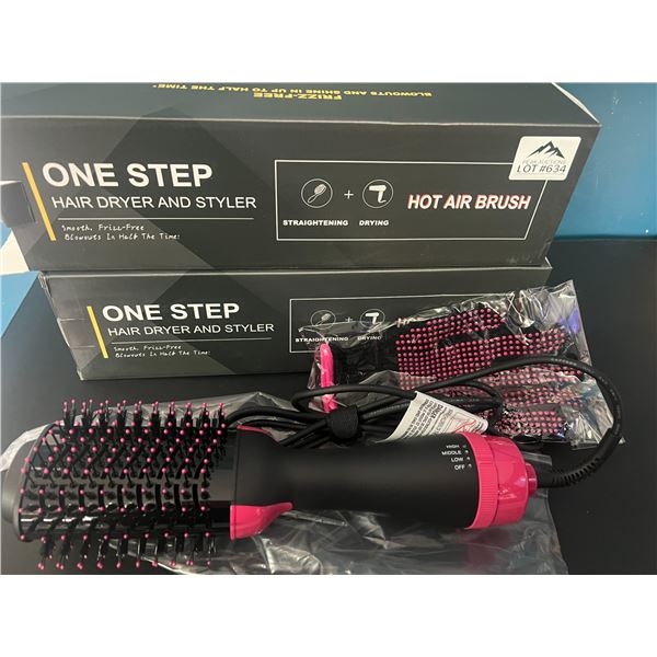 *NEW* Lot of 2 Hot Air Brush/Styler for Hair - One-Step Hair Dryer & Brush!
