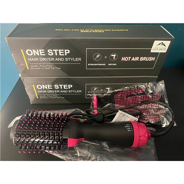 *NEW* Lot of 2 Hot Air Brush/Styler for Hair - One-Step Hair Dryer & Brush!