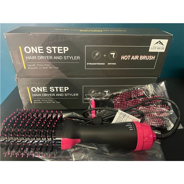 *NEW* Lot of 2 Hot Air Brush/Styler for Hair - One-Step Hair Dryer & Brush!